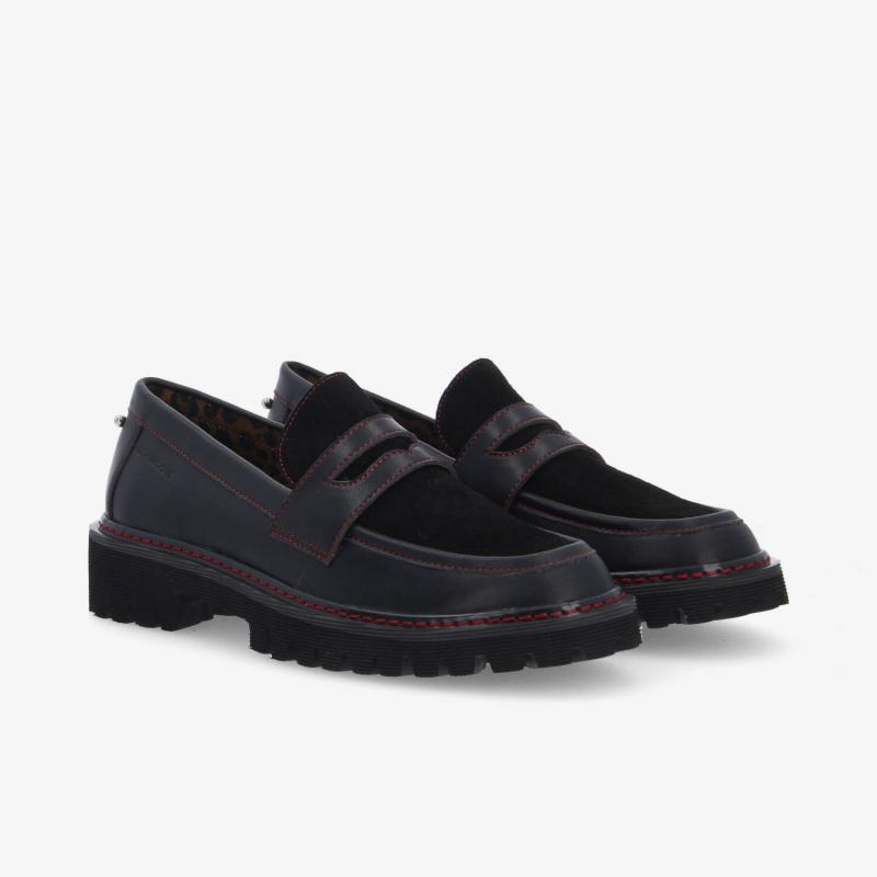 MYSEN LOAFER W - NAPPA/SUEDE - BLACK
